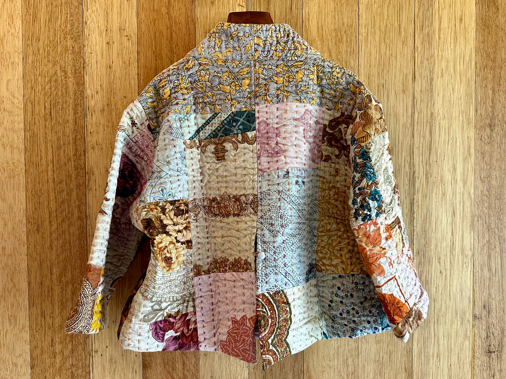 Colorful Kantha Quilted Jacket - Bhuj