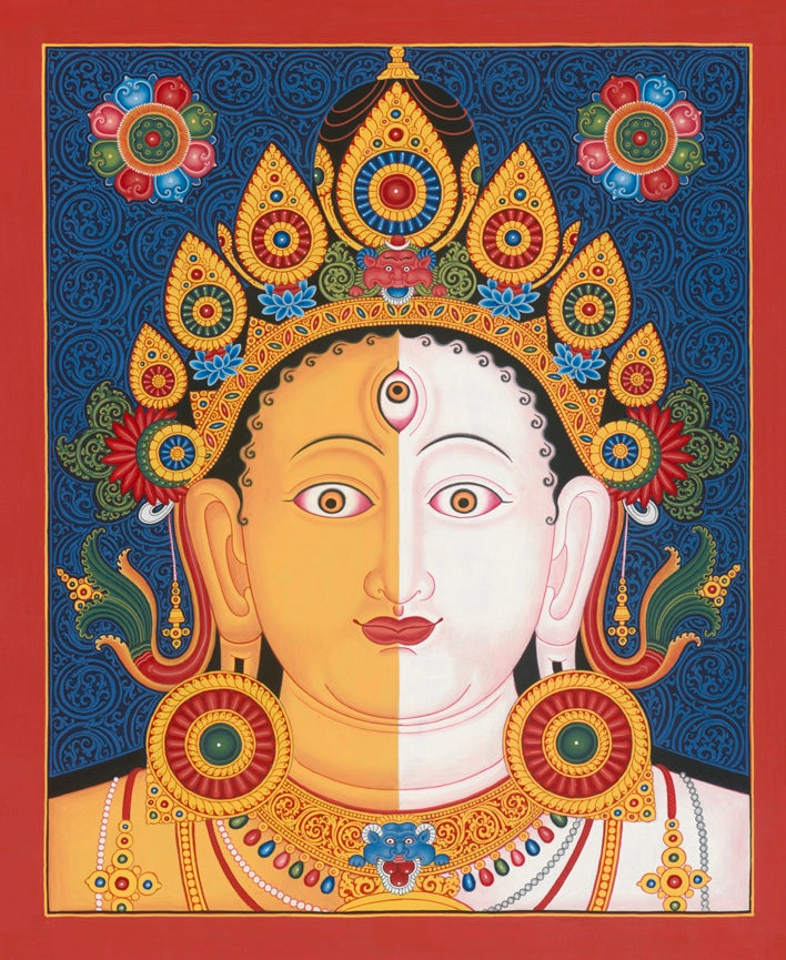 Heads I Tibet Thangka Nepal Paubha by Mukti Singh Thapa at Mahakala Fine Arts 