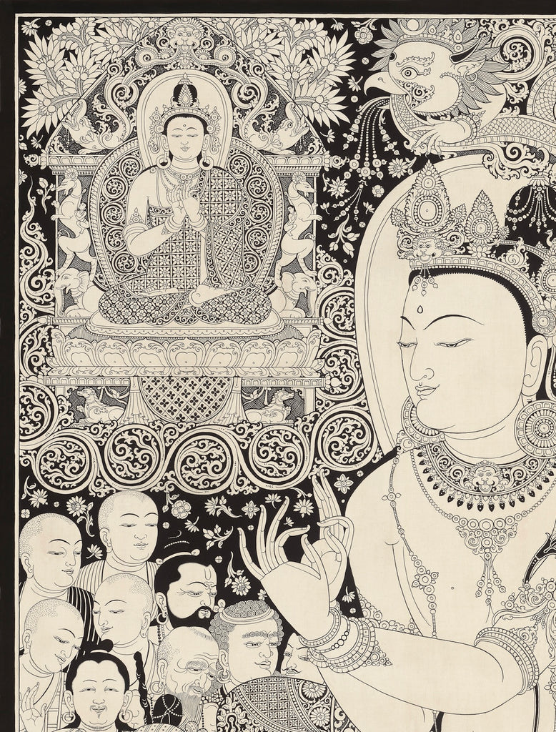 Avalokitesvara thangka painting by Mukti Singh Thapa at Mahakala Fine Arts