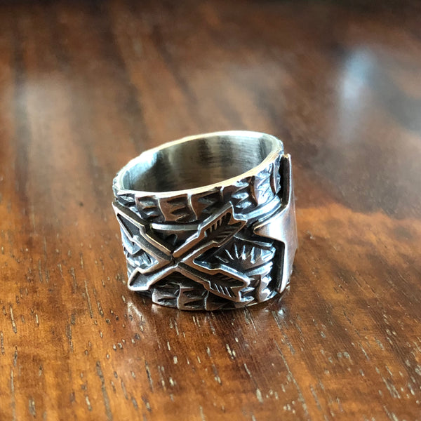 Hand Stamped Silver Star Ring by Sunshine Reeves | Mahakala