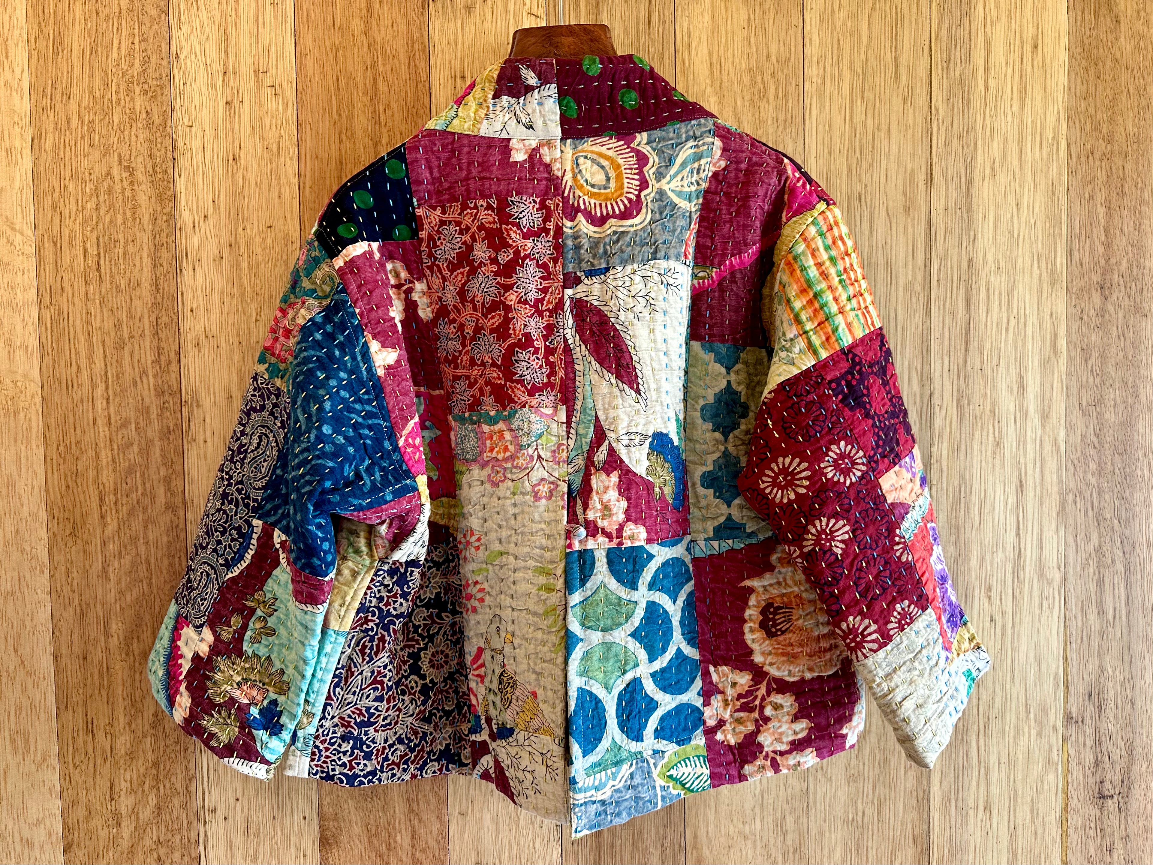 Kantha quilted jacket outlet