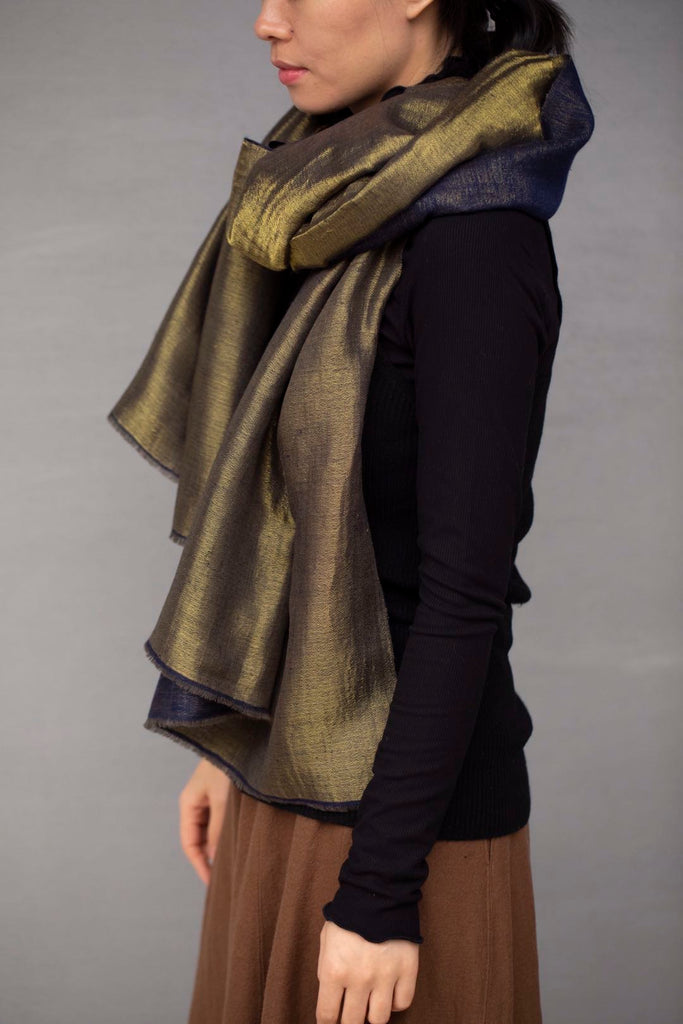 Moonlight Pashmina Shawl (Various Colors with Shimmering Gold backside)