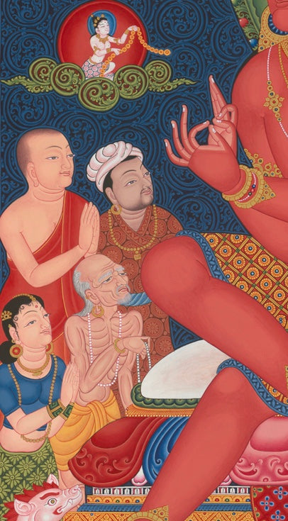 Machendranath Tibet Thangka Nepal Paubha Painting by Mukti Singh Thapa at Mahakala Fine Arts