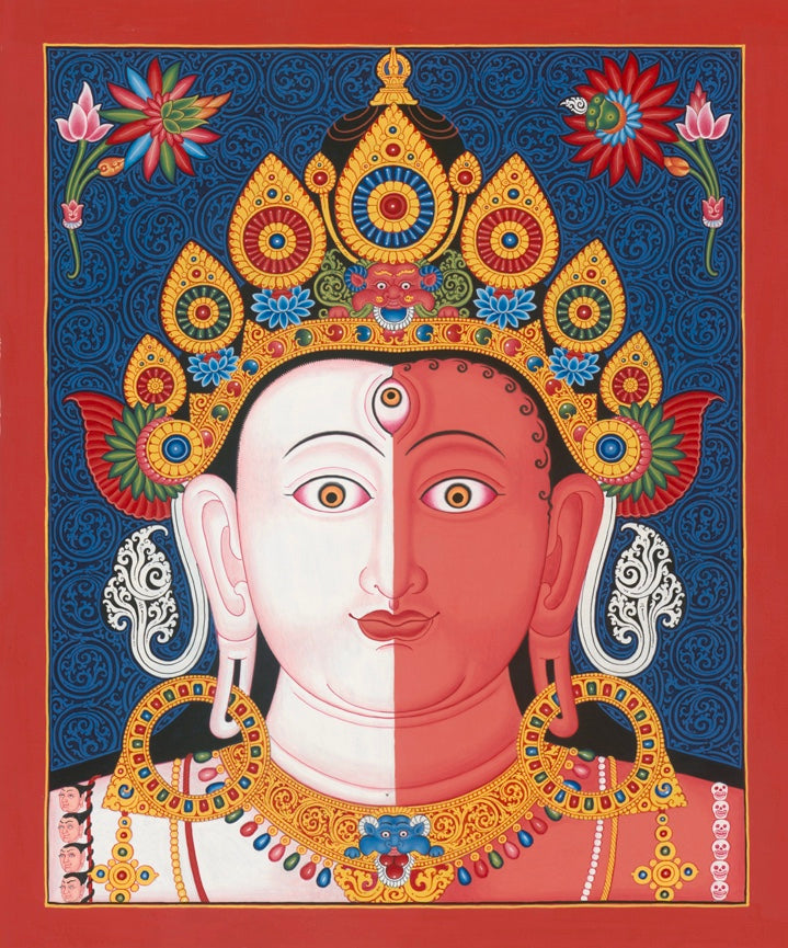 Heads I Tibet Thangka Nepal Paubha by Mukti Singh Thapa at Mahakala Fine Arts 