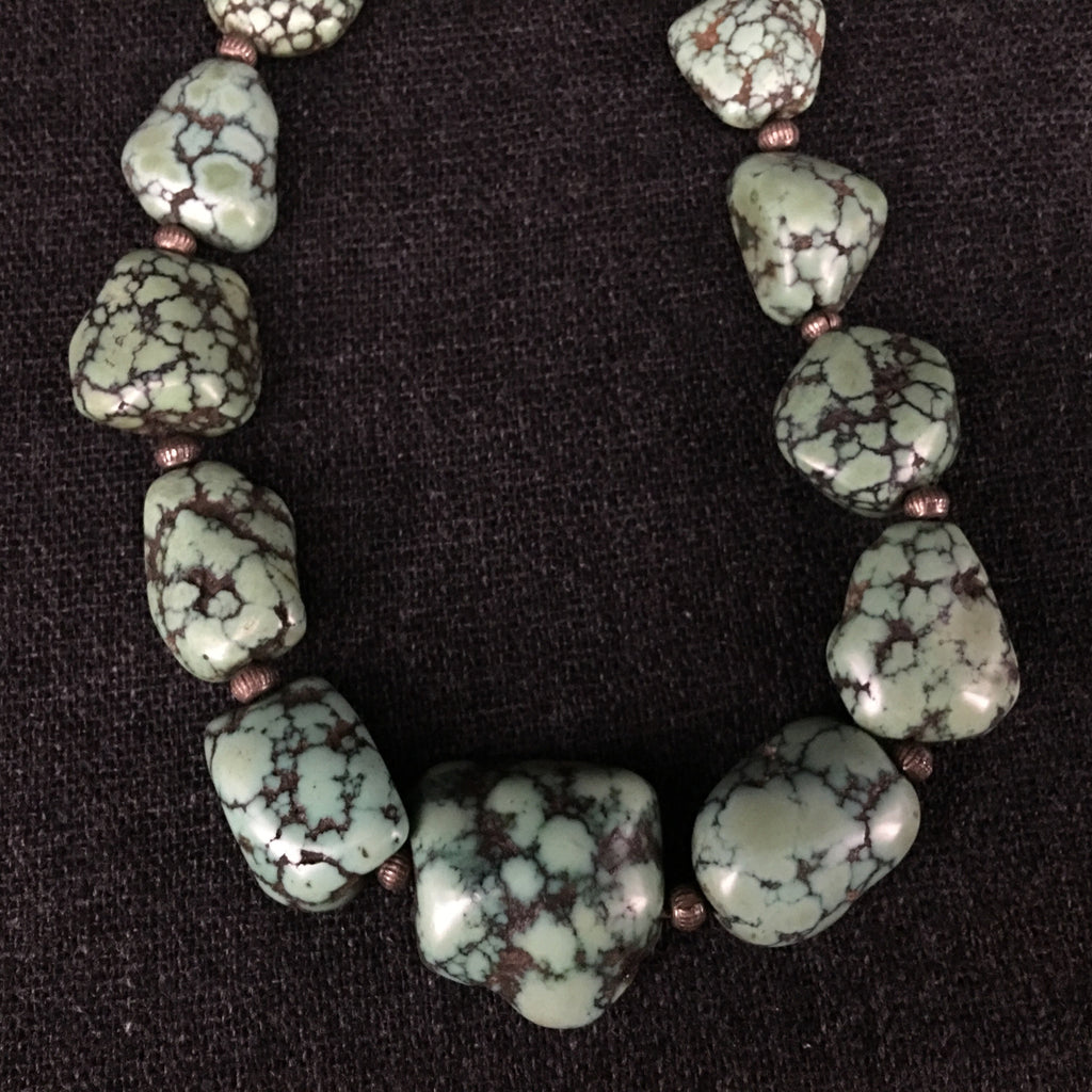 Long Antique Tibetan Turquoise Necklace Jewelry at Mahakala Fine Arts
