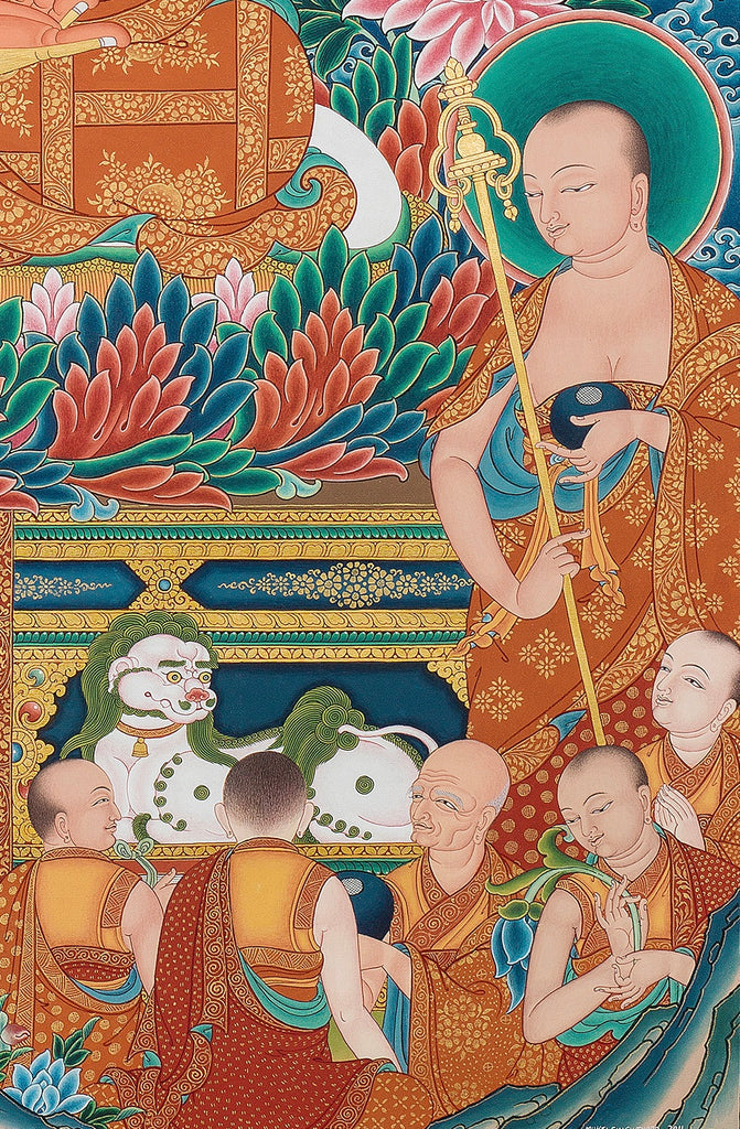 Shakyamuni Buddha Buddhist thangka painting by Mukti Singh Thapa at Mahakala Fine Arts
