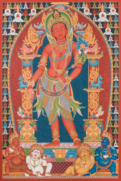 Padmapani original thangka paubha painting by master artist Mukti Singh Thapa 