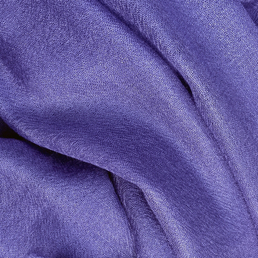 Handmade lavender cashmere scarf from Himalaya at Mahakala Fine Arts