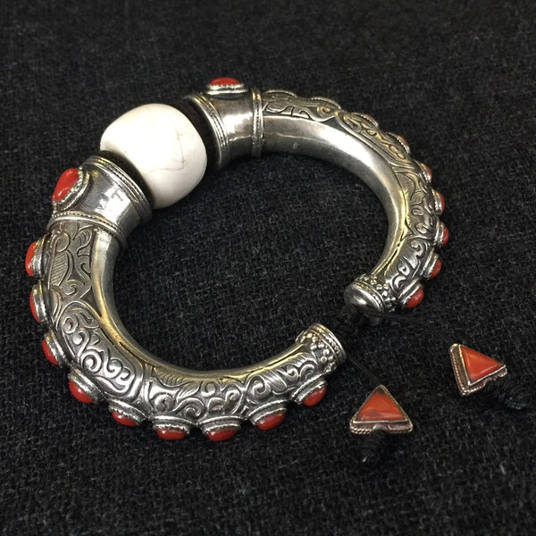 Handmade Tibetan Silver Bracelet Jewelry at Mahakala Fine Arts