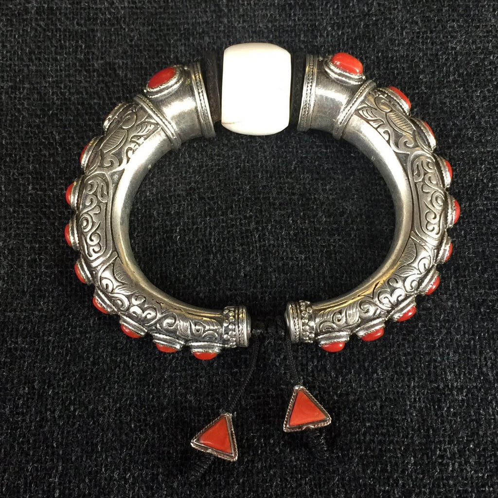 Handmade Tibetan Silver Bracelet Jewelry at Mahakala Fine Arts