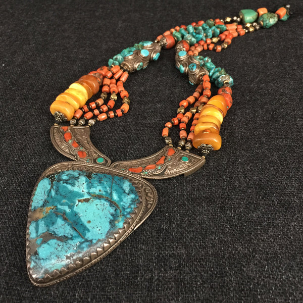 Antique Tibetan 'Sharktooth' Necklace | Jewelry | Mahakala Fine Arts