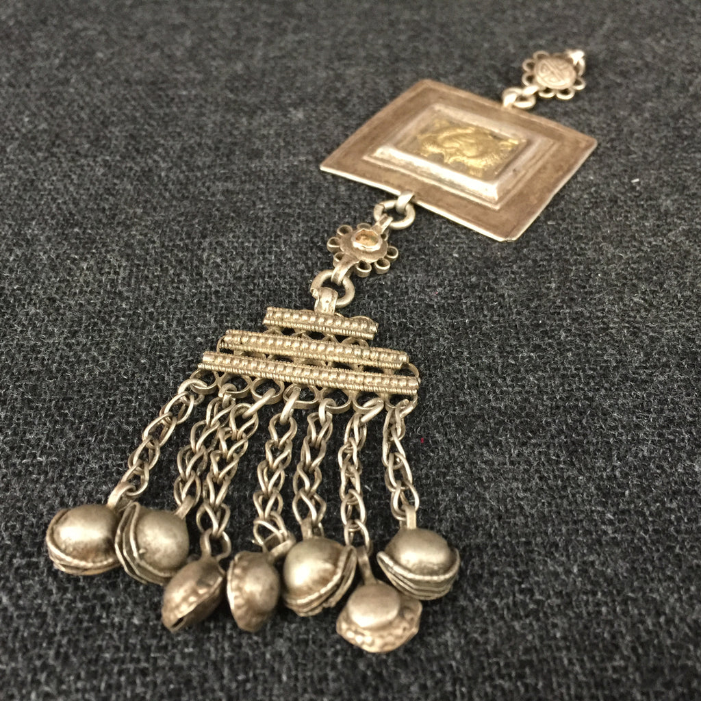 Antique Tibetan Handmade Silver Pendant Jewelry at Mahakala Fine Arts