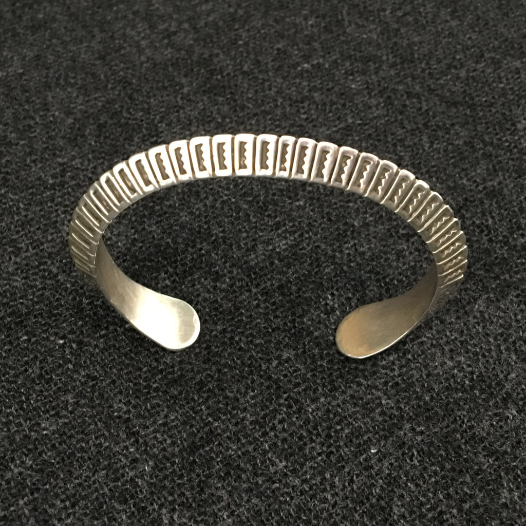 Native American Indian Silver Bracelet by Lyle Secatero