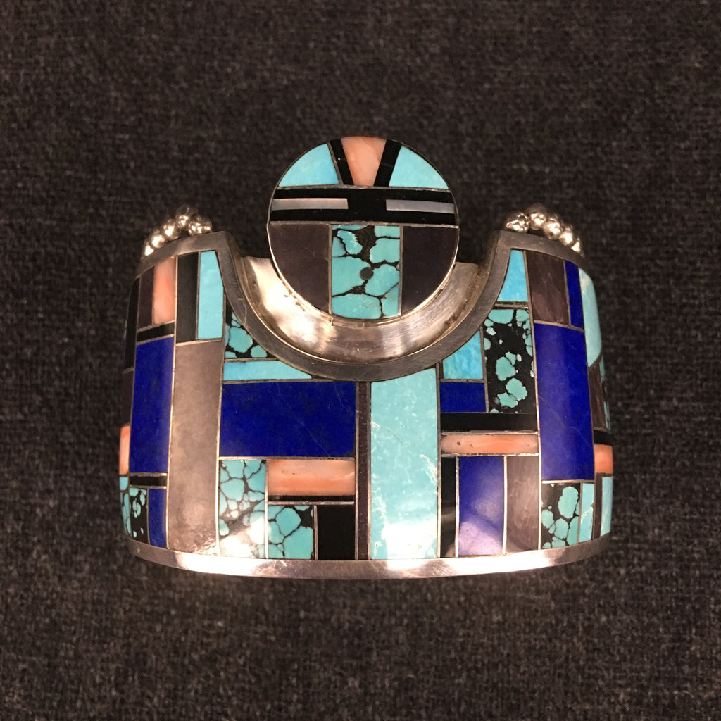 Native American Zuni Indian handmade sterling silver bracelet by Yazzie