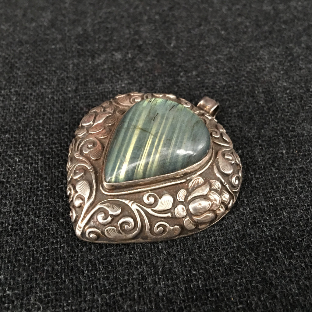 Handmade Himalayan Moonstone Pendant Jewelry at Mahakala Fine Arts