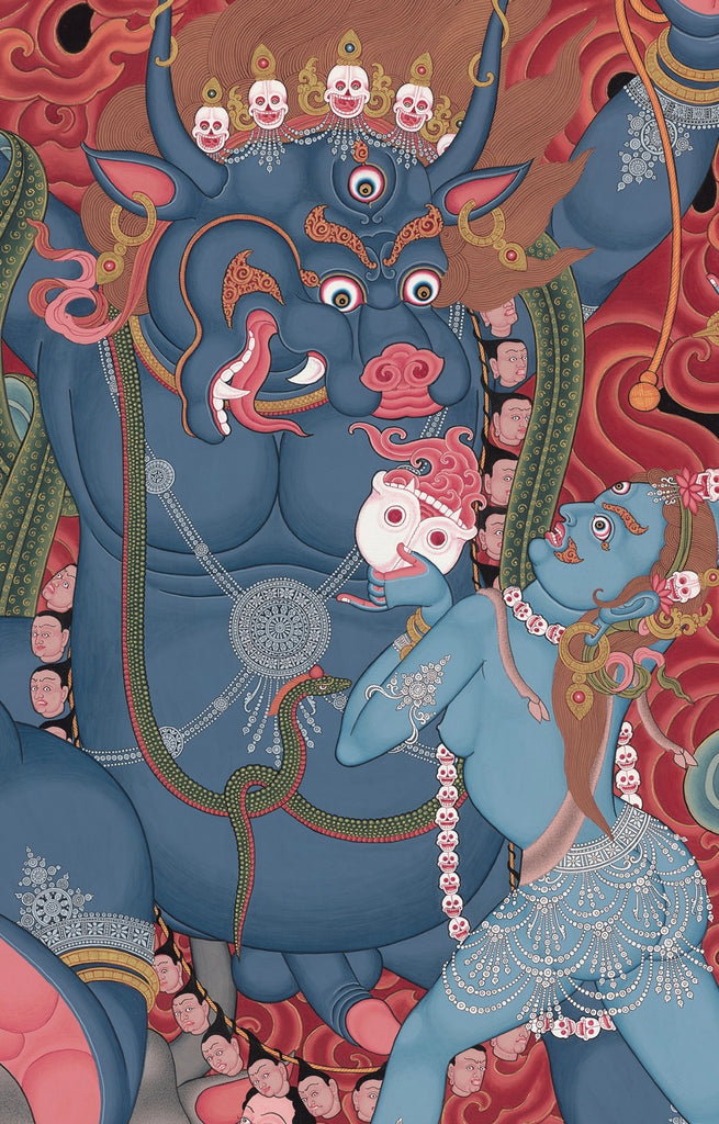 Yamantaka Thangka Paubha by Mukti Singh Thapa at Mahakala Fine Arts