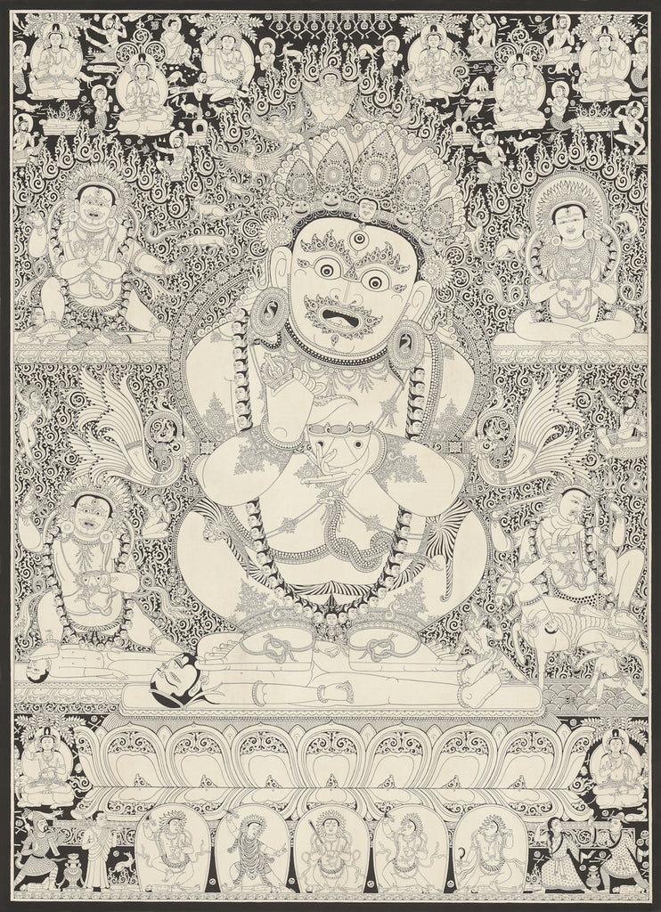 Mahakala Buddhist thangka painting by Mukti Singh Thapa at Mahakala Fine Arts