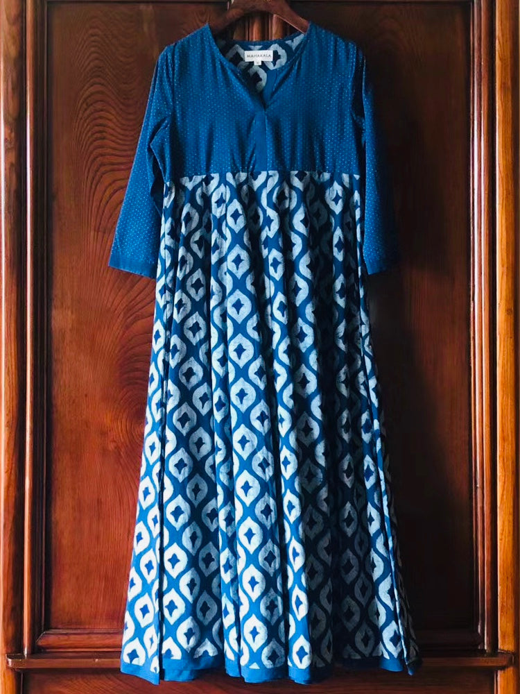 Women's Organic Cotton Handmade Indigo Dress
