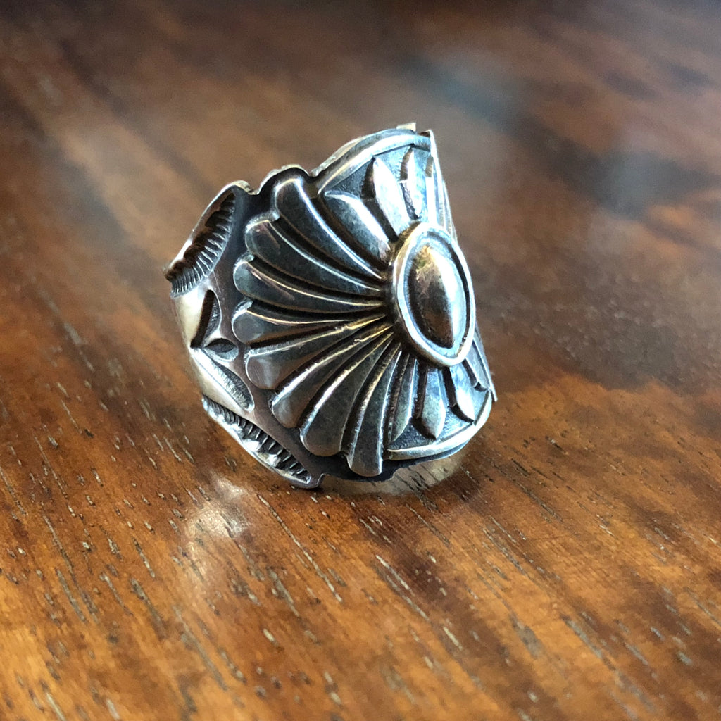 Hand Stamped Sunburst Ring by Sunshine Reeves