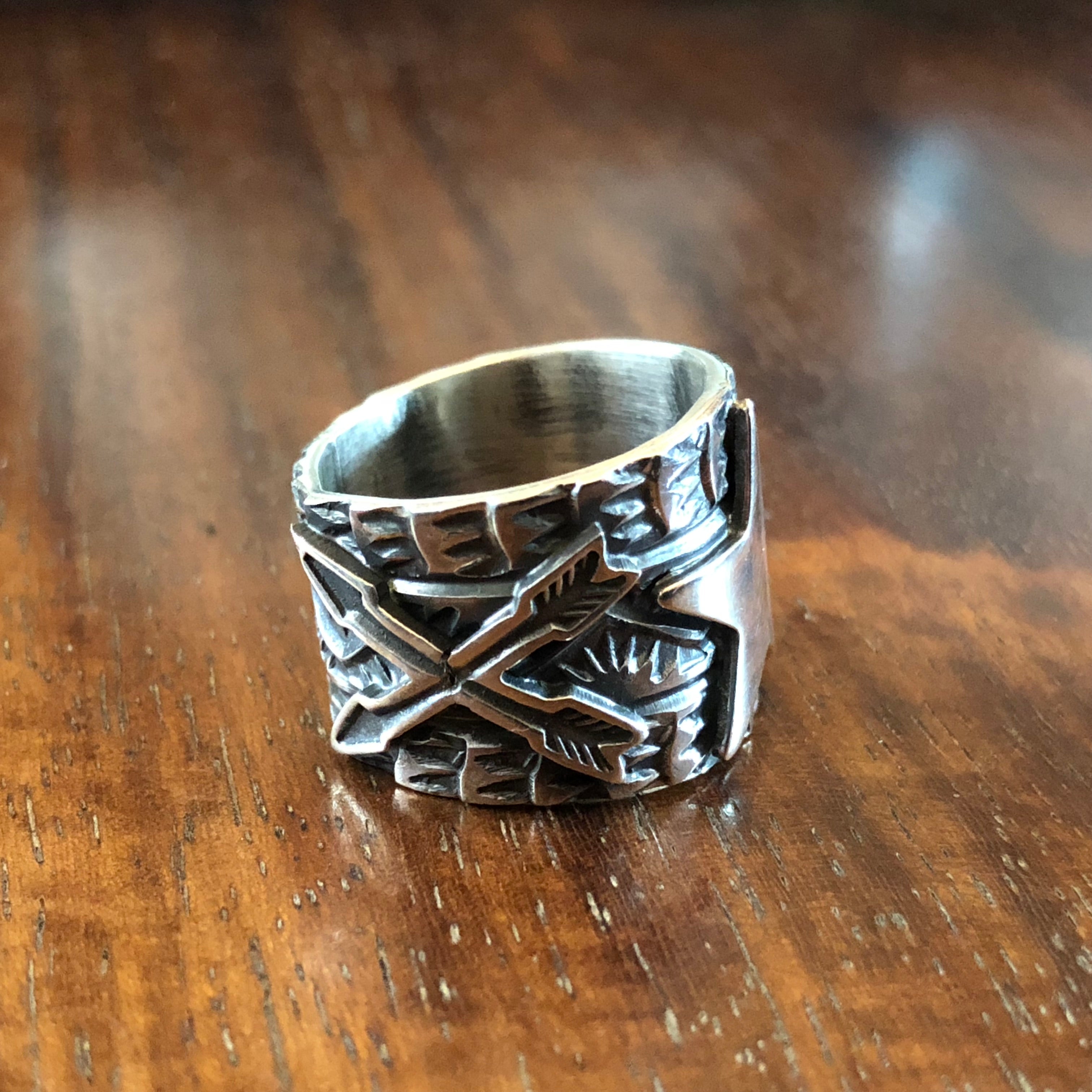 Hand Stamped Silver Star Ring by Sunshine Reeves