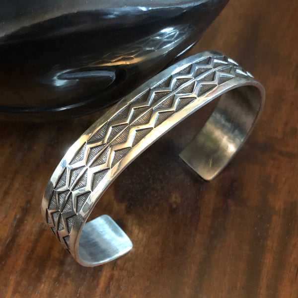Hand Stamped Silver Bracelet by Sunshine Reeves